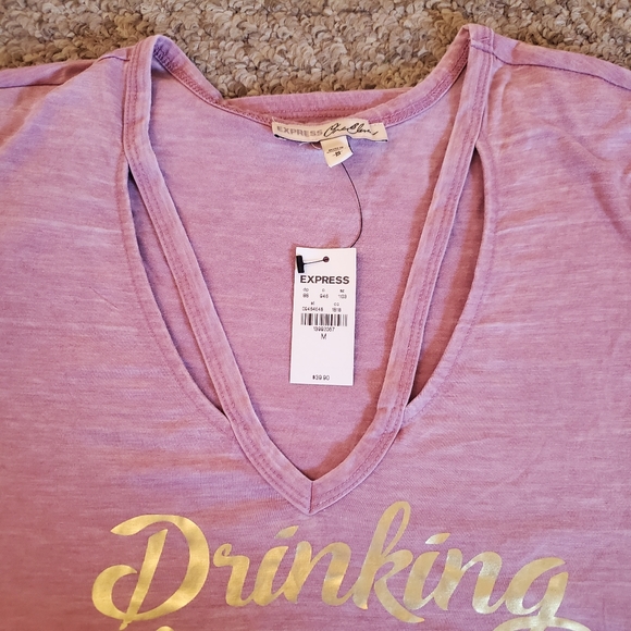 Express Drinking About You t-shirt NWT - Picture 3 of 5